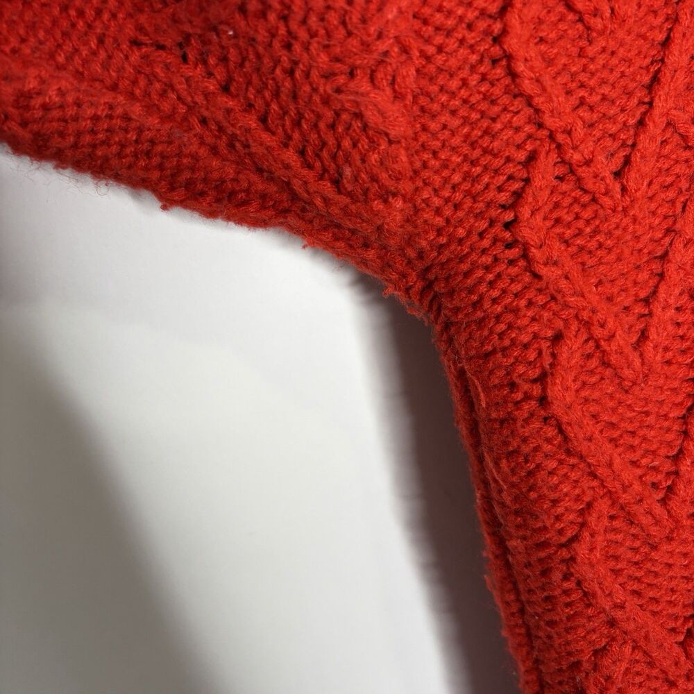 Torrid Sweater Boyfriend Cardigan Cable Knit Jester Red Long Pockets Women 1X - Picture 4 of 7